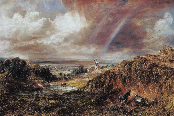 Hampstead heath with a rainbow from John Constable