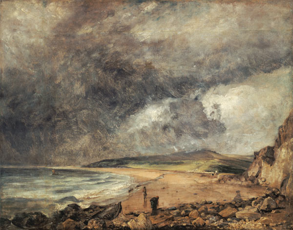 The bay of Weymouth at approaching storm. from John Constable