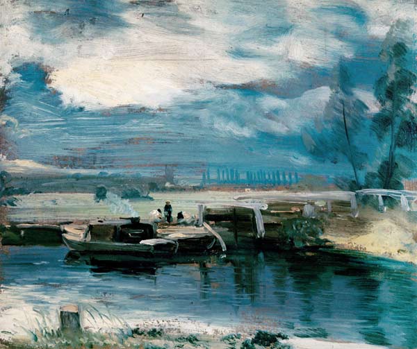 Small boats on the Stour from John Constable