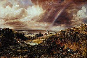 Landscape with mill and rainbows from John Constable