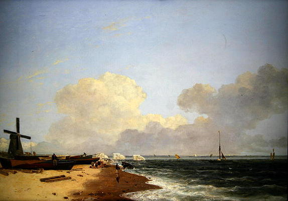 Yarmouth Beach, looking North - Morning (oil on canvas) from John Crome