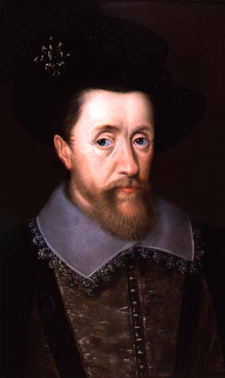 Portrait of James VI of Scotland and I of England (1566-1625) from John de Critz