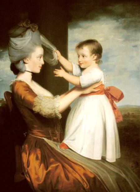 A Portrait of Elizabeth Mortlock (b.1756) and her son John Mortlock the Younger from John Downman