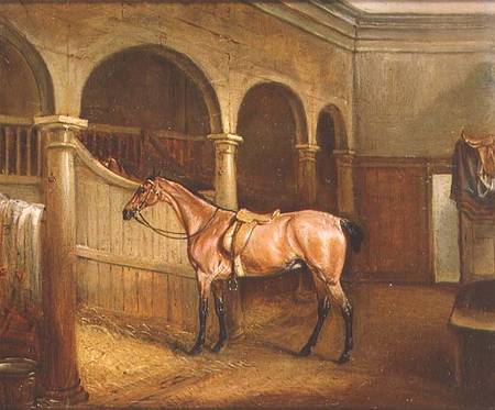 Lord Villiers' Roan Hack in the Stables at Middleton Park from John E. Ferneley d.J.