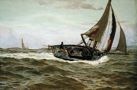A Fishing Boat in a Stiff Breeze from John Fraser
