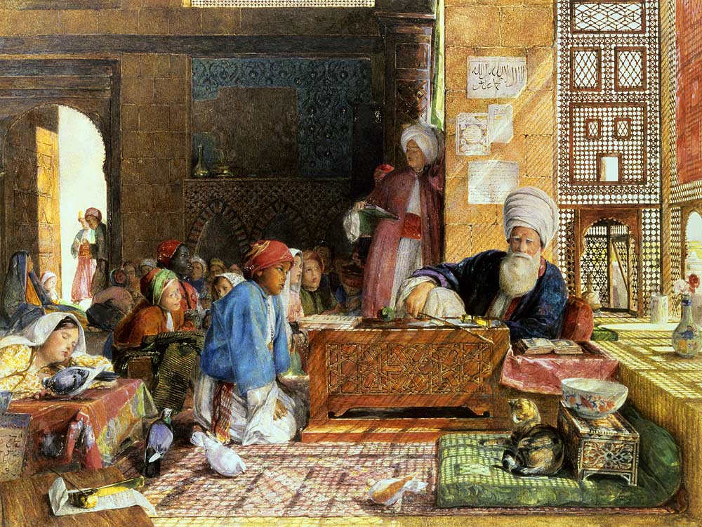 Interior of a School, Cairo from John Frederick Lewis
