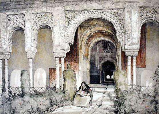 Entrance to the Hall of the Two Sisters (Sala de las dos Hermanas), from 'Sketches and Drawings of t from John Frederick Lewis