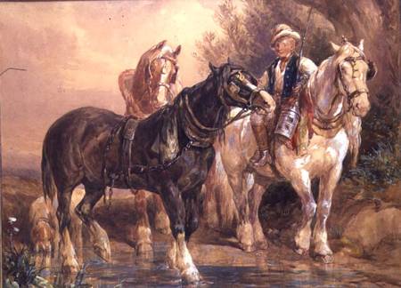Boy and Cart Horses from John Frederick Tayler