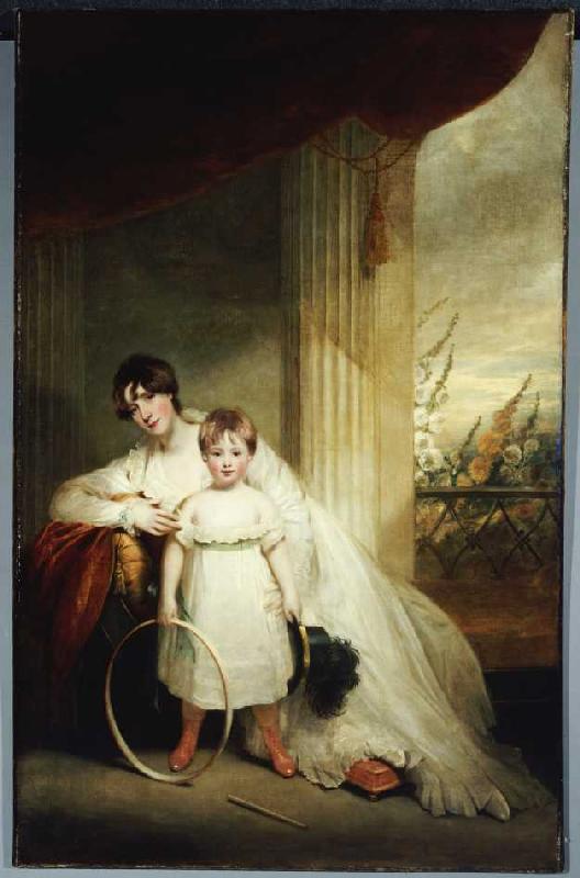 Portrait of the Mrs.Grenfell with her son from John Hoppner