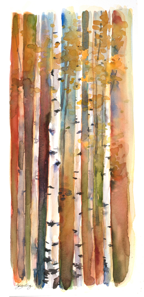 Birches in Autumn from John Keeling