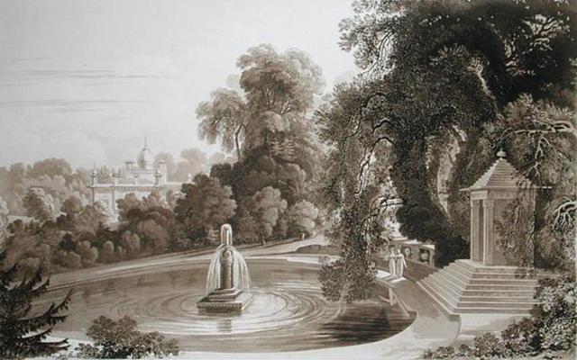 View of the Temple of Suryah and the Fountain of Mahah Doo with a distant view of the north side of from John Martin