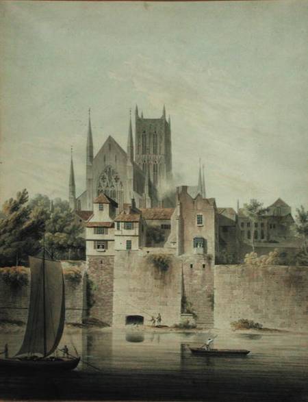 West View of Worcester Cathedral from John Powell