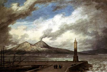 Vesuvius and Somma from the Mole at Naples from John Robert Cozens