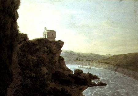 View on the Tiber near Ponte Molle, three miles from Rome from John Robert Cozens