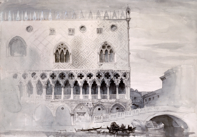 Exterior of Ducal Palace, Venice (pen from John Ruskin