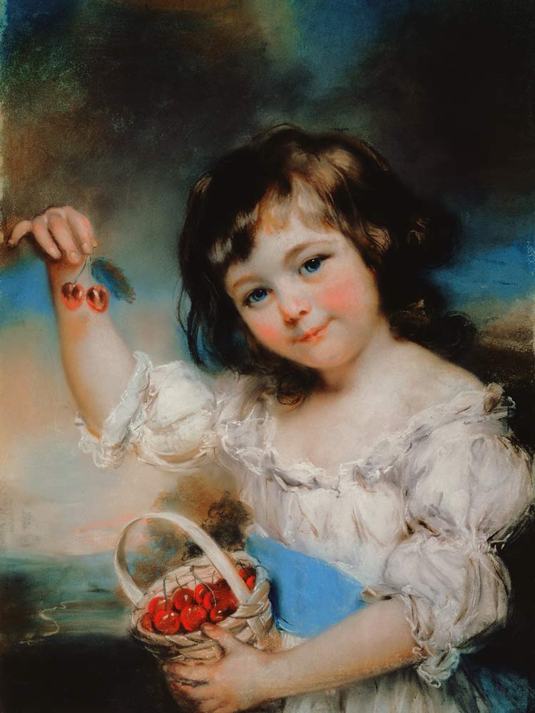 Little Girl with Cherries from John Russell