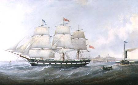 The Ship 'Salacia' at the Mouth of the Tyne from John Scott