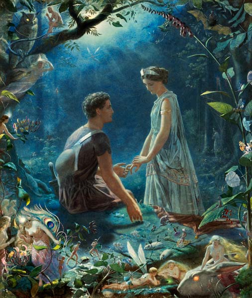 Hermia and Lysander. A Midsummer Night's Dream from John Simmons