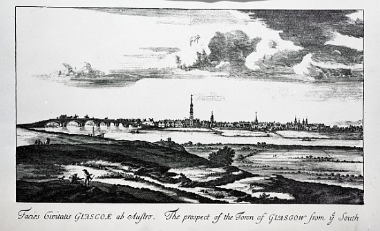 The Prospect of the Town of Glasgow from ye South, from ''Theatrum Scotiae'' John Slezer from John Slezer