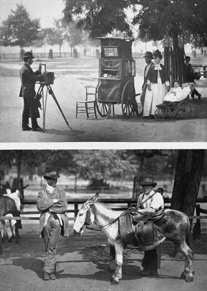Photography on the Common and Waiting for Hire, 1876-77 (woodburytype)  from John Thomson