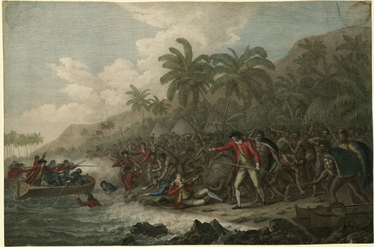 The Death of Captain James Cook on February 14, 1779 from John Webber