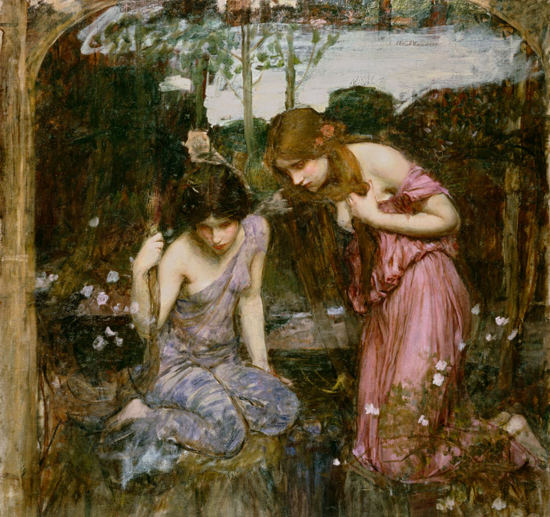 Nymphs finding the head of Orpheus from John William Waterhouse