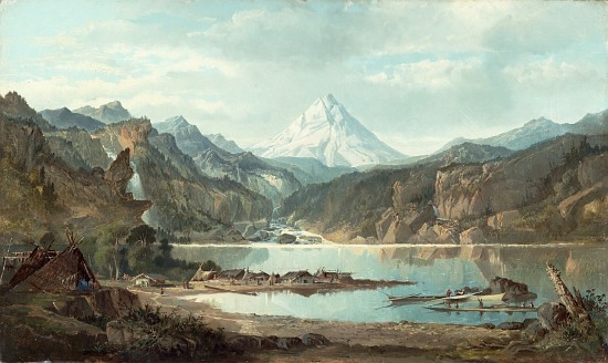 Mountain Landscape with Indians, 1870-75 from John Mix Stanley
