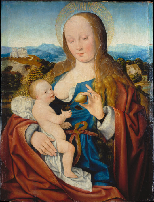 Madonna with Pear from Joos van Cleve
