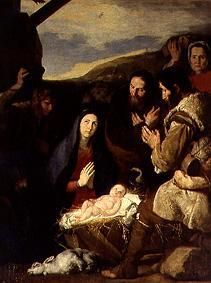 The adoration of the shepherds from José (auch Jusepe) de Ribera