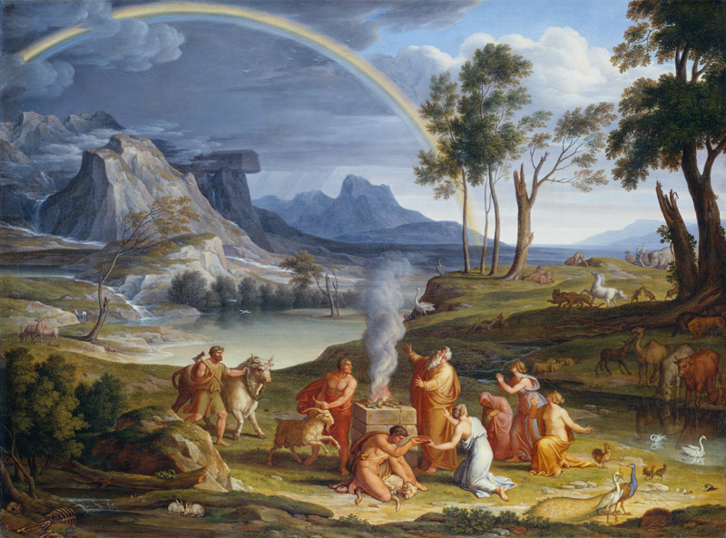 Landscape with Noah, Offering a Sacrifice of Gratitude from Joseph Anton Koch