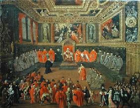 Audience with the Doge in at the College of the Ducale Palace