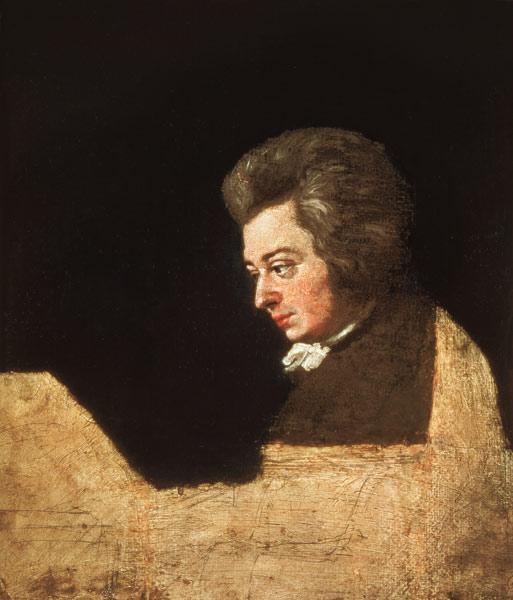 Portrait of Wolfgang Amadeus Mozart (1756-91) at the Piano
