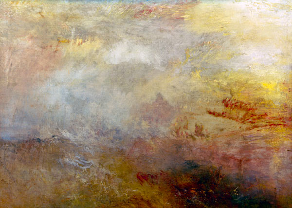 Rough sea with dolphins from William Turner