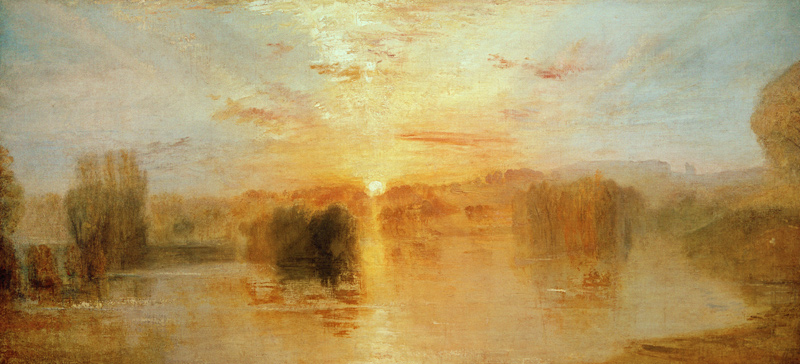 The lake, Petworth, sunset; study from William Turner