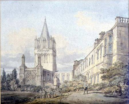 Christ Church Cathedral and Deanery, Oxford  on from William Turner