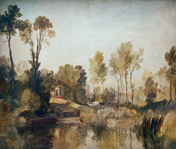 Live at the river with trees and sheep from William Turner