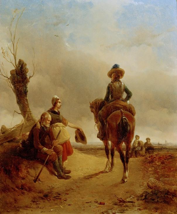 Landschaft with Baroque Riding Scene from Joseph Moerenhout