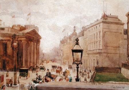 Pall Mall from the National Gallery, with a view of the Royal College of Physicians from Joseph Poole Addey