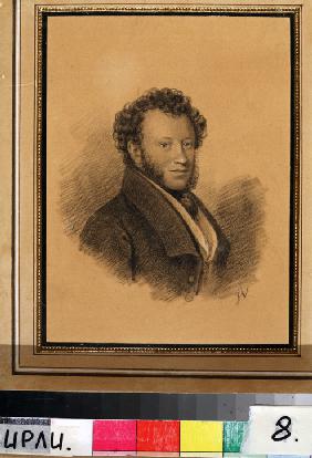 Portrait of the author Alexander S. Pushkin (1799-1837)