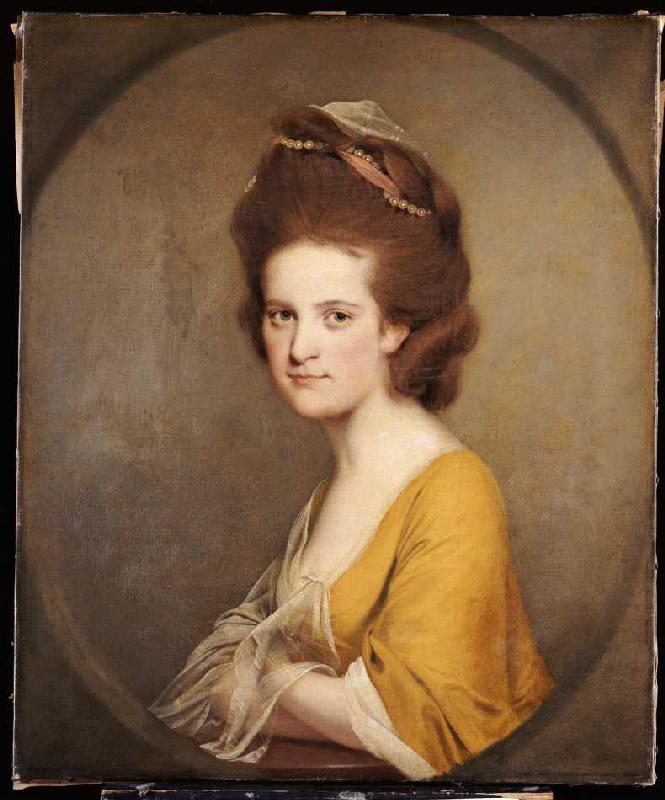 Dorothy Hodges (1752-1800) in einem gelben Kleid. from Joseph Wright of Derby