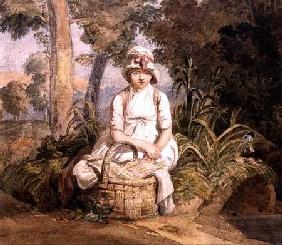Seated Girl with Bonnet