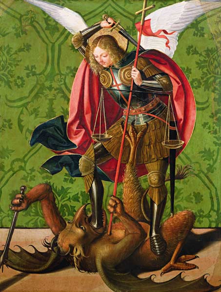 St. Michael Killing the Dragon from Josse Lieferinxe