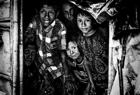 In a rohingyas refugee house - Bangladesh
