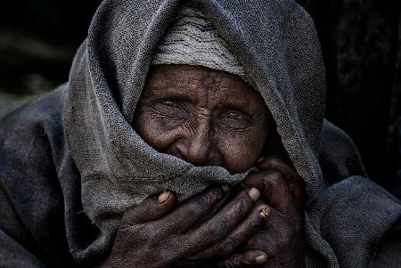 Homeless woman in the streets of Addis Ababa-I - Ethiopia