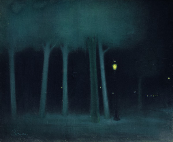 A Park at Night, c.1892-95 (pastel on canvas) from József Rippl-Rónai