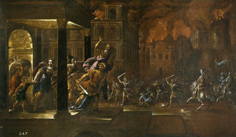 The Fire of Troy from Juan de la Corte