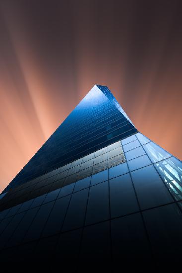 Blue glass tower