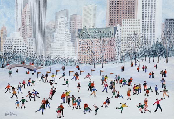 Skating Rink, Central Park, New York, 1994 (w/c)  from Judy  Joel