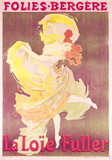 Poster advertising Loie Fuller (1862-1928) at the Folies Bergeres from Jules Chéret