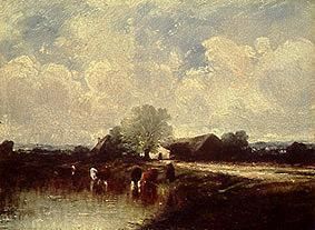 Landscape with cows at the watering-place from Jules Dupré